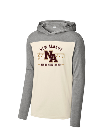 Adult Unisex New Albany Marching Melodies Graphic Sport-Tek® Halftime Long Sleeve Hoodie Tee