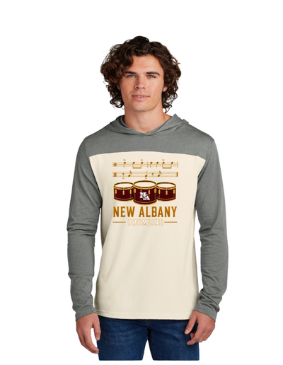 Adult Unisex New Albany Band Drumline Graphic Sport-Tek® Halftime Long Sleeve Hoodie Tee