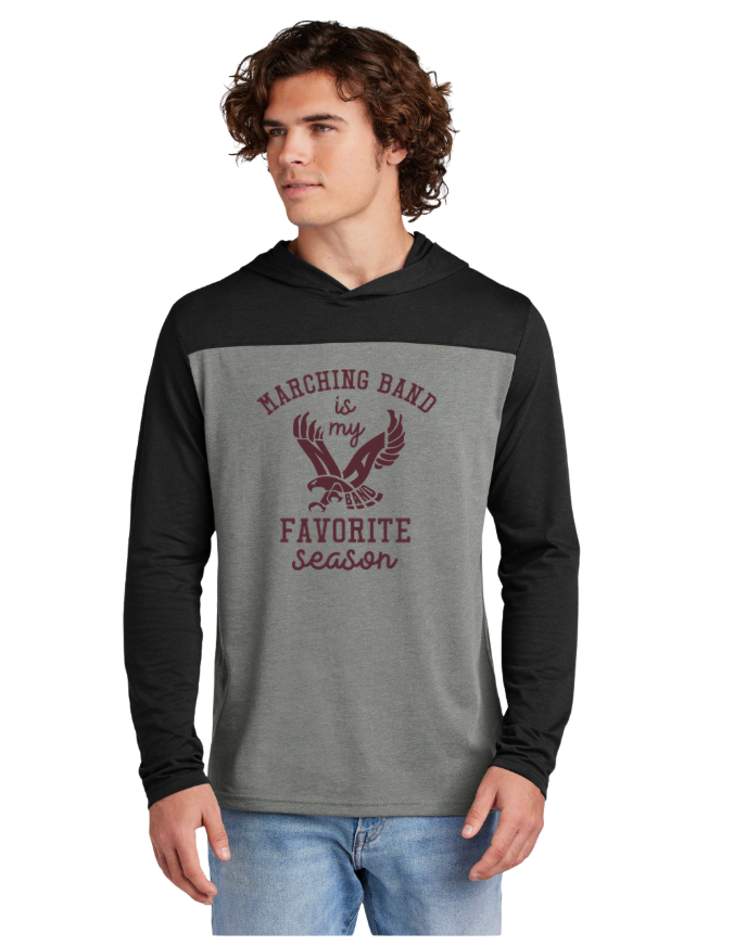 Adult Unisex Marching Band Season Graphic Sport-Tek® Halftime Long Sleeve Hoodie Tee