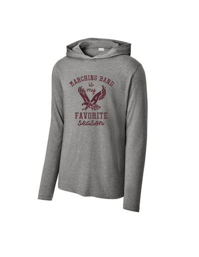 Adult Unisex Marching Band Season Graphic Sport-Tek® Halftime Long Sleeve Hoodie Tee