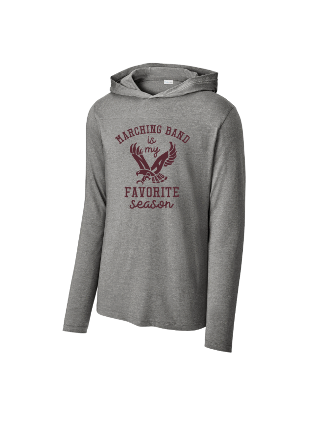 Adult Unisex Marching Band Season Graphic Sport-Tek® Halftime Long Sleeve Hoodie Tee