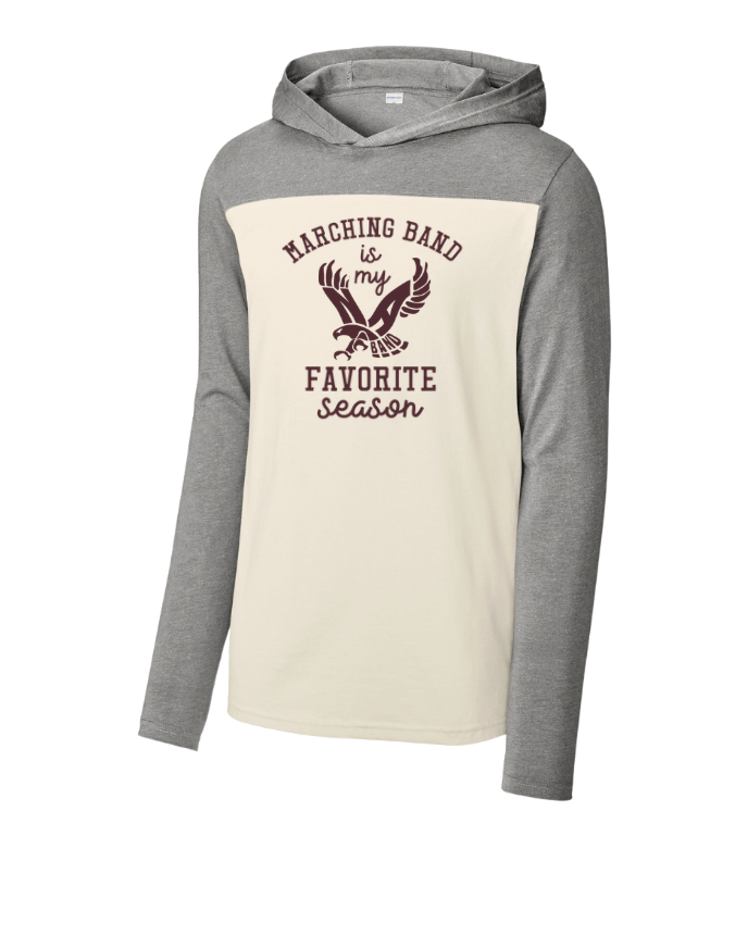Adult Unisex Marching Band Season Graphic Sport-Tek® Halftime Long Sleeve Hoodie Tee