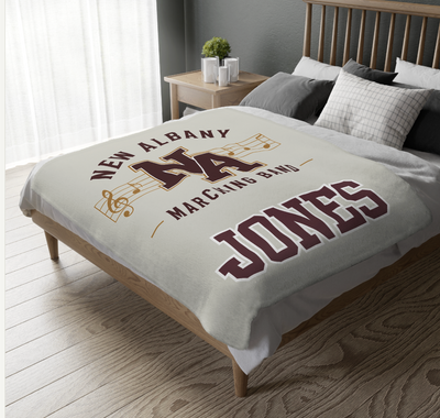 CUSTOMIZED Choose your Graphic Super Soft Reversible Velveteen Microfiber Blanket (Two-sided print) - New Albany Band