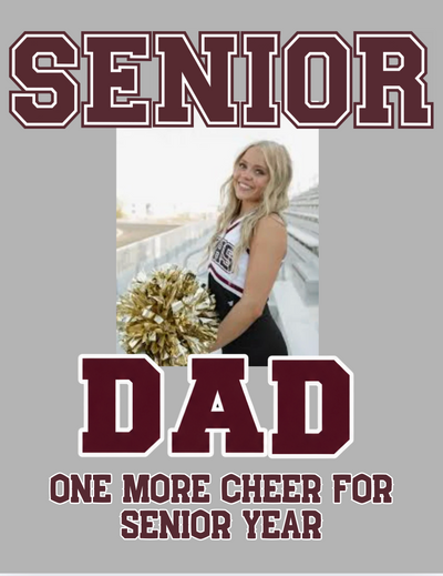 Adult Unisex NAHS Senior Cheer Mom or Dad Photo Tee
