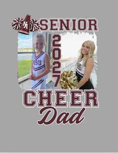 Adult Unisex NAHS Senior Cheer Mom or Dad Photo Tee