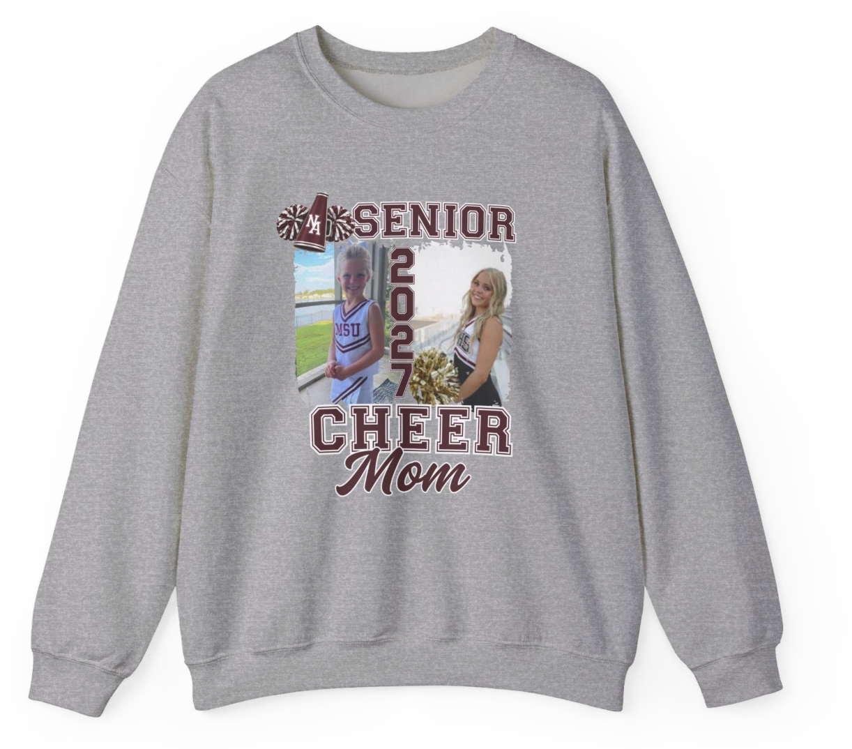 Adult Unisex NAHS Senior Cheer Mom or Dad Photo Sweatshirt