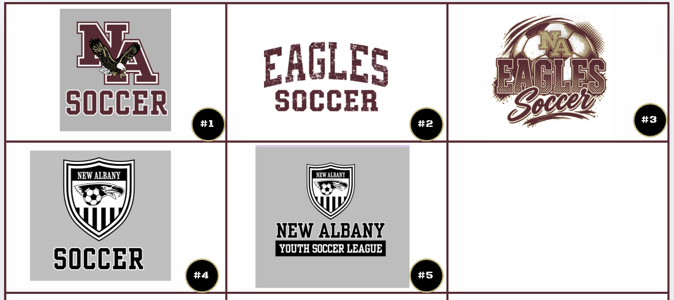 Adult Unisex Choose your Graphic Sweatshirt with Customized Back - New Albany Youth Soccer League