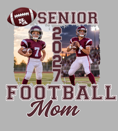 Adult Unisex NAHS Senior Football Mom or Dad Photo Tee
