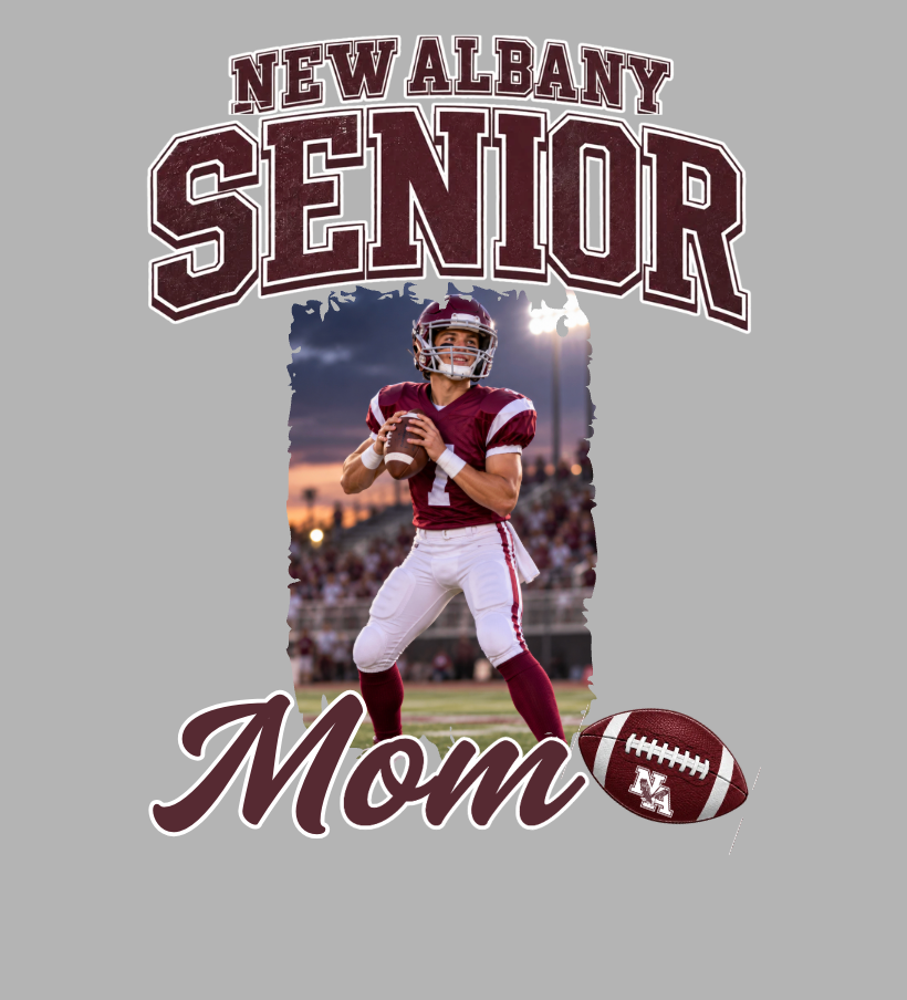 Adult Unisex NAHS Senior Football Mom or Dad Photo Tee