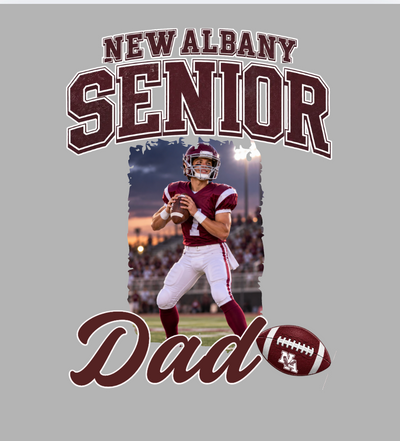 Adult Unisex NAHS Senior Football Mom or Dad Photo Tee