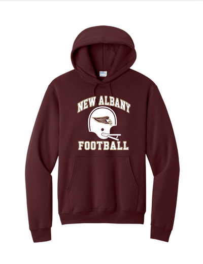Adult Unisex New Albany Football Heritage Helmet Graphic Hoodie