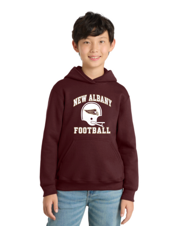 Youth New Albany Football Heritage Helmet Graphic Hoodie