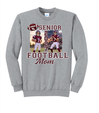 Adult Unisex NAHS Senior Football Mom or Dad Photo Sweatshirt