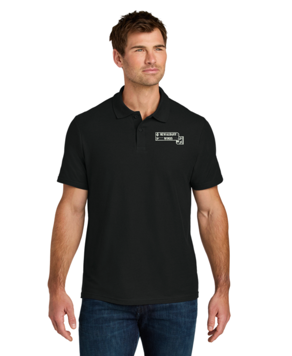 Adult Unisex Gildan Softstyle Pique Polo with New Albany Winds Embroidered Logo