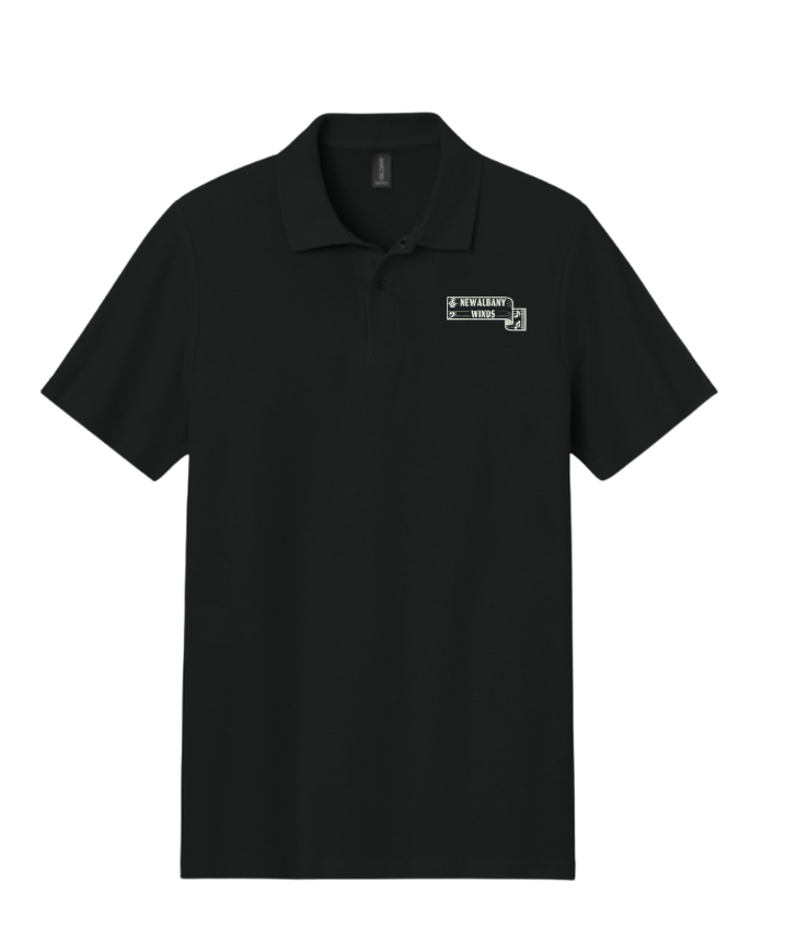 Adult Unisex Gildan Softstyle Pique Polo with New Albany Winds Embroidered Logo