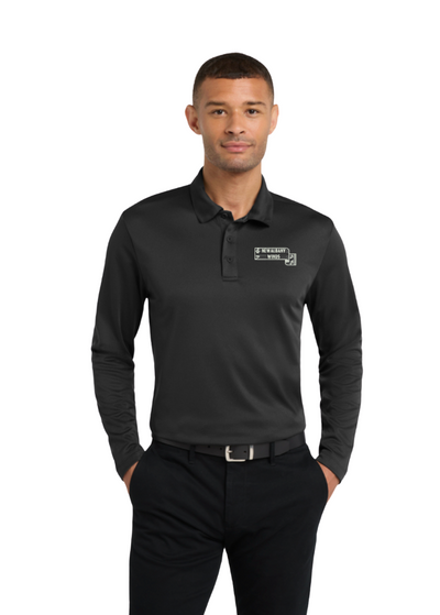 Adult Unisex Port Authority® Silk Touch™ Performance Long Sleeve Polo with New Albany Winds Embroidered Logo