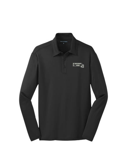 Adult Unisex Port Authority® Silk Touch™ Performance Long Sleeve Polo with New Albany Winds Embroidered Logo