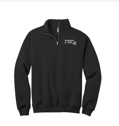 Adult Unisex Jerzees® NuBlend® 1/4-Zip Cadet Collar Sweatshirt with New Albany Winds Embroidered Logo