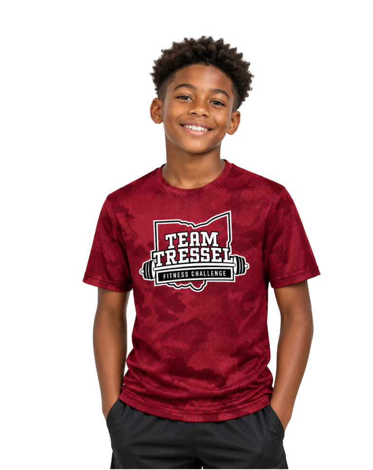 Youth Team Tressel Fitness Challenge Sport Tek Camo Hex Performance Tee