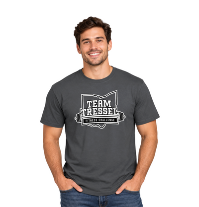 Adult Unisex Team Tressel Fitness Challenge Graphic Performance Short Sleeve Tee