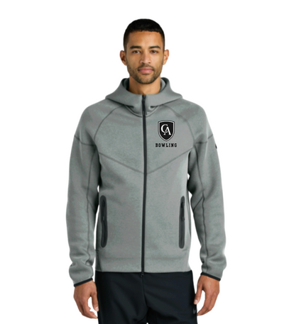 Adult Unisex Nike Tech Fleece Full Zip-Hoodie with Embroidered Columbus Academy Bowling Logo