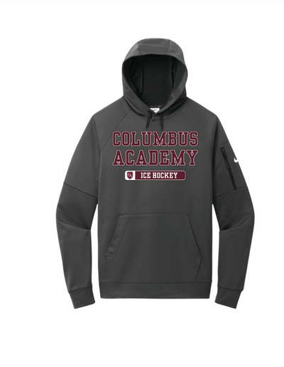 Adult Unisex Columbus Academy Ice Hockey Graphic Nike Therma-FIT Pocket Pullover Performance Fleece Hoodie