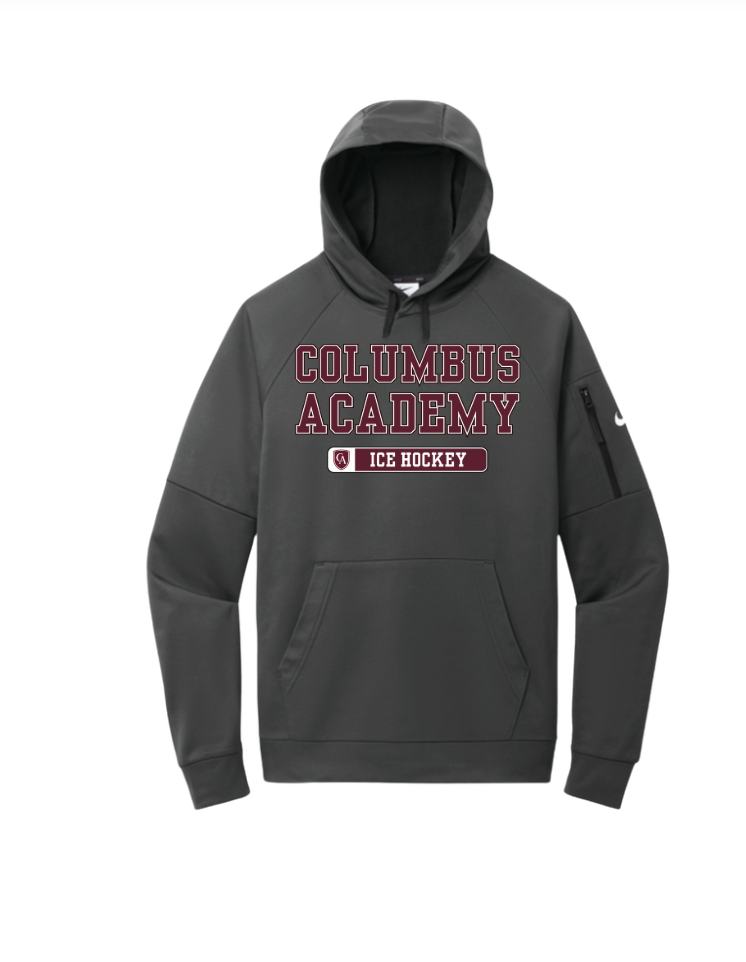 Adult Unisex Columbus Academy Ice Hockey Graphic Nike Therma-FIT Pocket Pullover Performance Fleece Hoodie