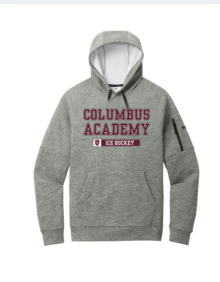 Adult Unisex Columbus Academy Ice Hockey Graphic Nike Therma-FIT Pocket Pullover Performance Fleece Hoodie