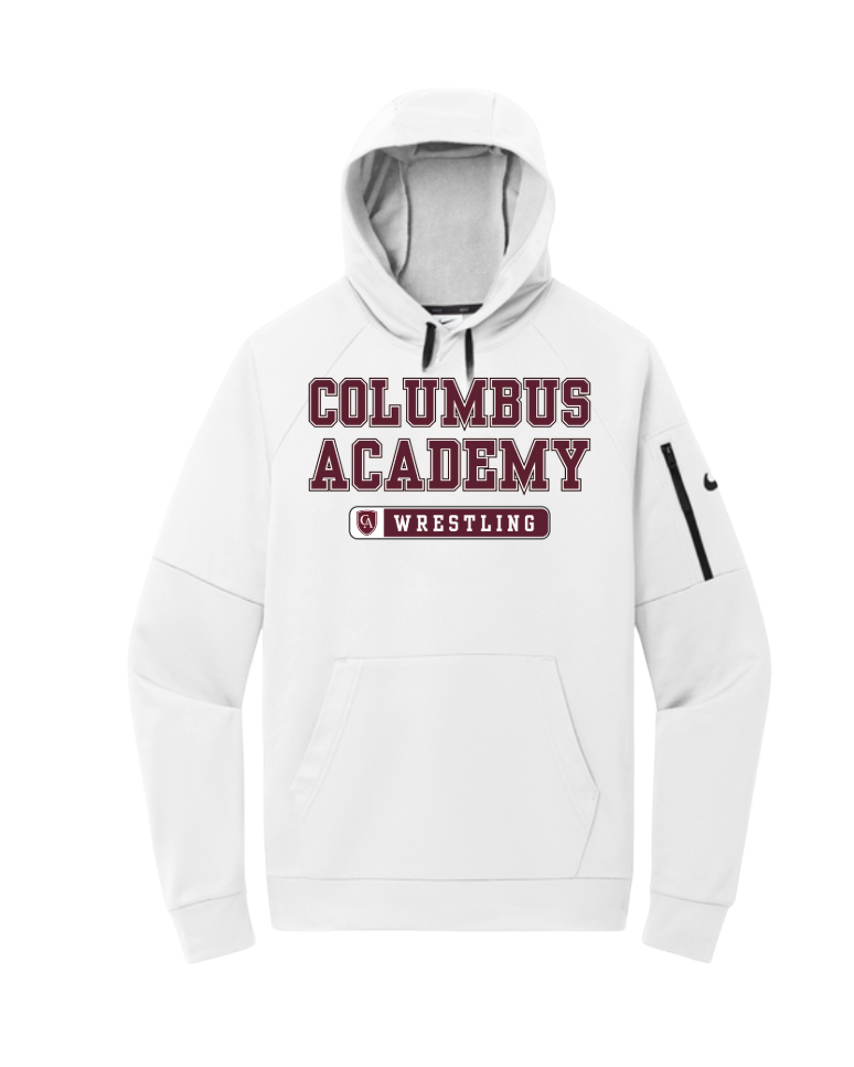 Adult Unisex Columbus Academy Wrestling Graphic Nike Therma-FIT Pocket Pullover Performance Fleece Hoodie
