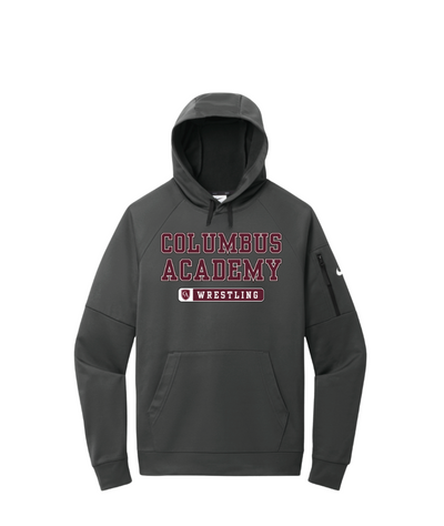 Adult Unisex Columbus Academy Wrestling Graphic Nike Therma-FIT Pocket Pullover Performance Fleece Hoodie
