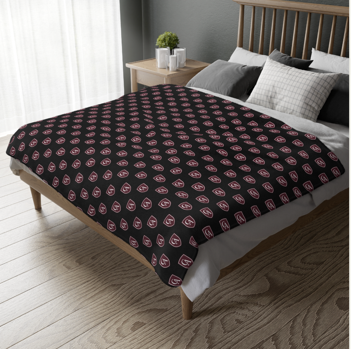CUSTOMIZED Choose your Graphic Super Soft Reversible Velveteen Microfiber Blanket (Two-sided print) - Columbus Academy Winter Sports