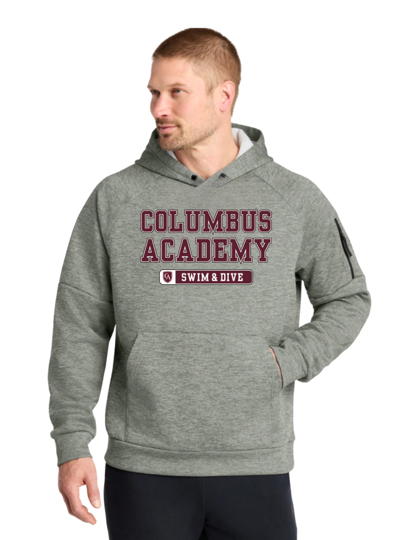 Adult Unisex Columbus Academy Swim & Dive Graphic Nike Therma-FIT Pocket Pullover Performance Fleece Hoodie
