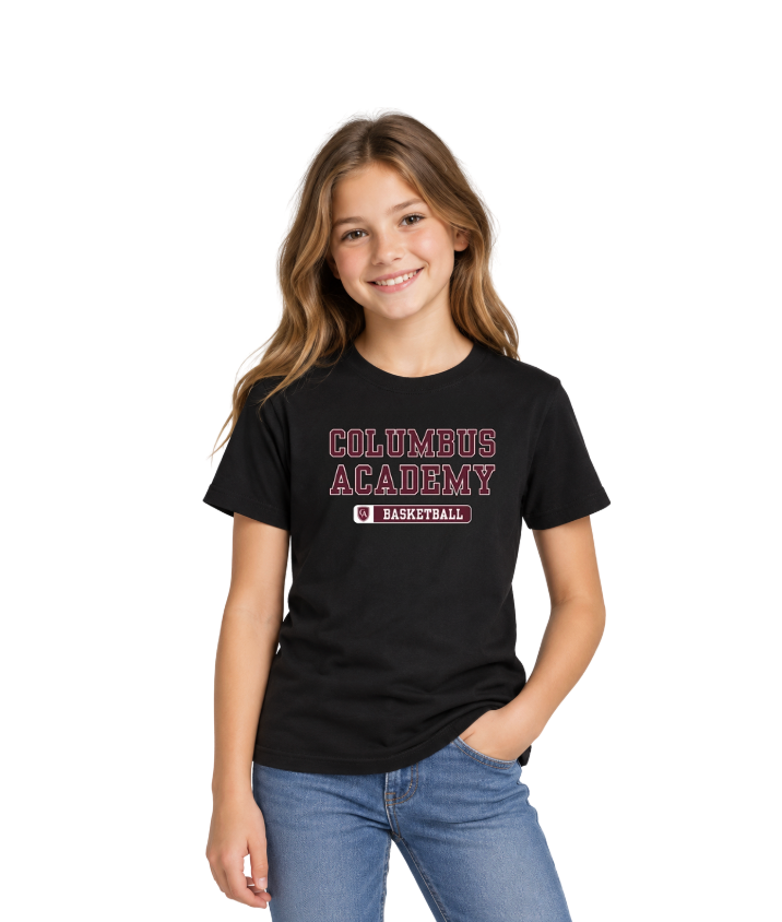 Youth Columbus Academy Basketball Graphic Performance Short Sleeve Tee