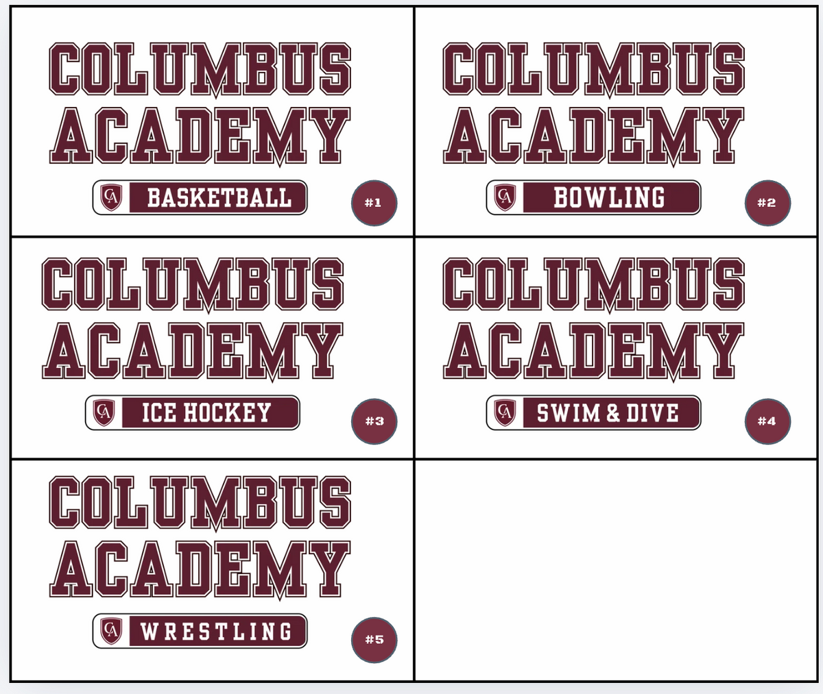 Women's Choose your Graphic Short Sleeve Boxy Crop Tee with Customized Back - Columbus Academy Winter Sports