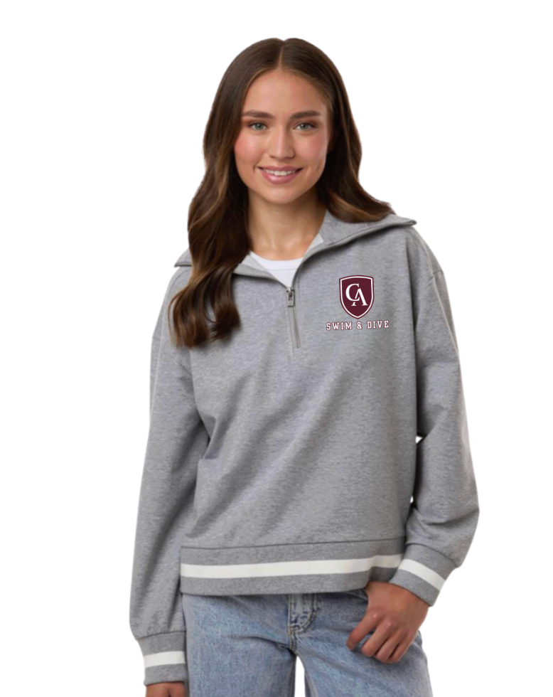 Women's Columbus Academy Swim & Dive Graphic Heritage Prep Quarter-Zip Pullover