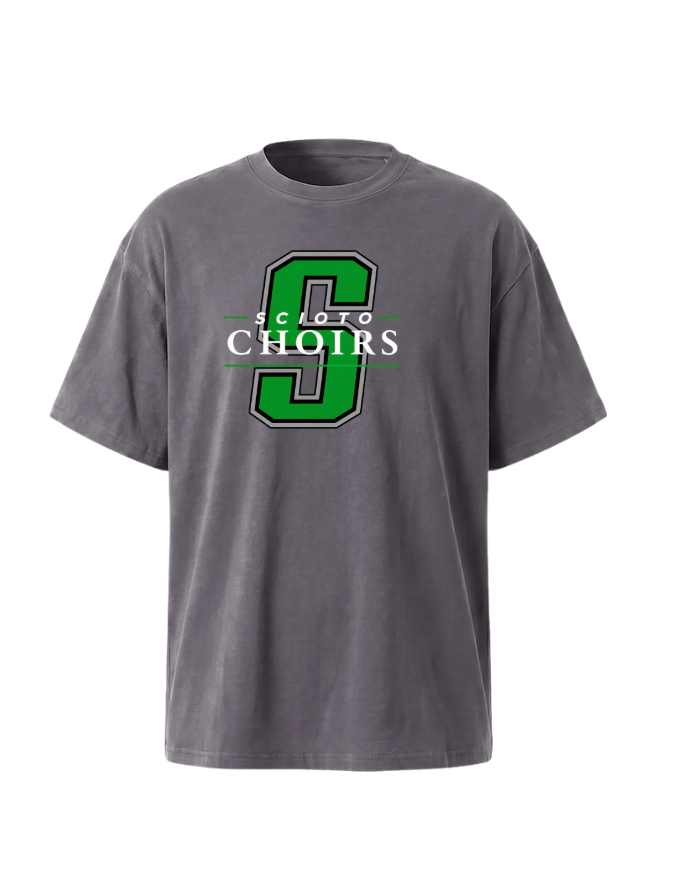 Adult Unisex Dublin Scioto Choirs Classic Logo Graphic Vintage Mineral Washed Tee