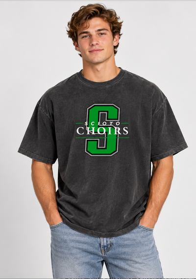 Adult Unisex Dublin Scioto Choirs Classic Logo Graphic Vintage Mineral Washed Tee
