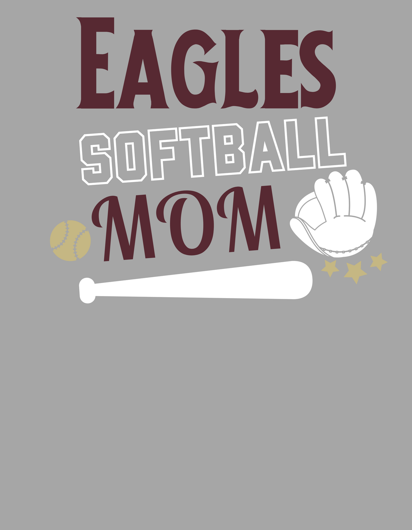 Women's Super Soft Softball Mom Three-Quarter Sleeve Baseball Raglan Tee - New Albany Eagles
