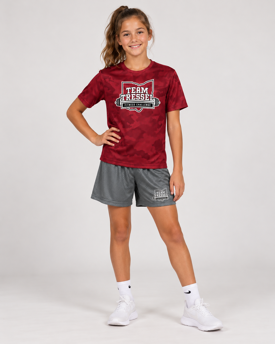 Youth Team Tressel Fitness Challenge Graphic Sport Tek Mesh Short
