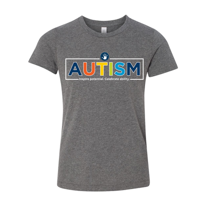 Youth "Autism Inspire Potential Celebrate Ability" Bridgeway Graphic Short Sleeve Tee