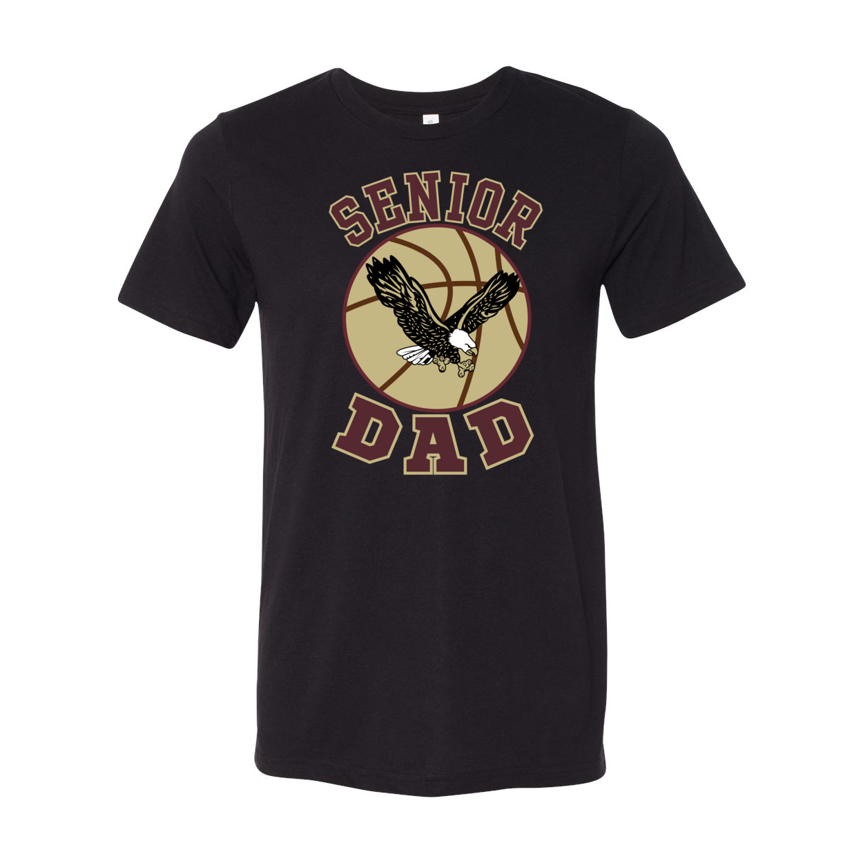 Adult Unisex Super Soft Senior Basketball Dad Short Sleeve Graphic Tee