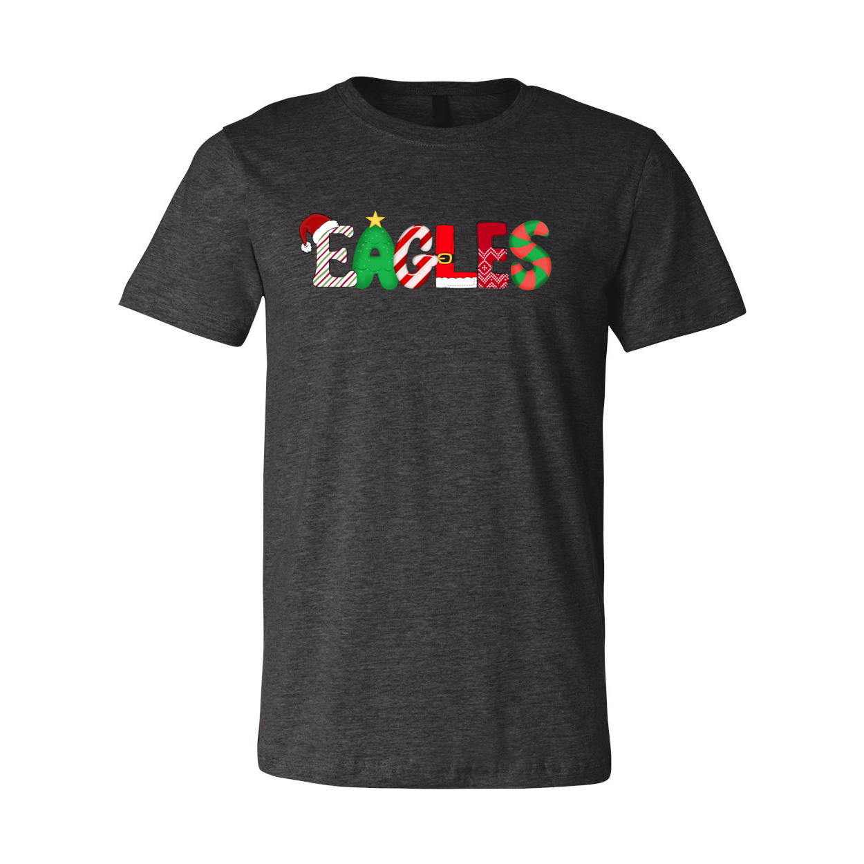 Adult Unisex Eagles Fun & Festive Holiday Graphic Short Sleeve Soft Tee