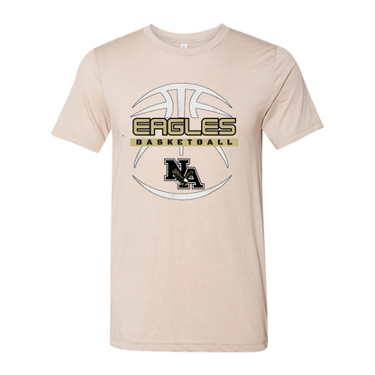 Adult Unisex Super Soft Eagles Fast-Break Basketball Short Sleeve Graphic Tee