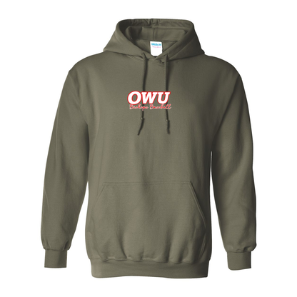 Adult Unisex OWU Script Bishops Baseball Graphic Hoodie - Ohio Wesleyan University