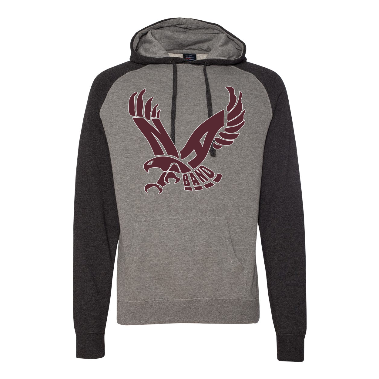 Adult Unisex Band Eagle Raglan Hoodie Sweatshirt