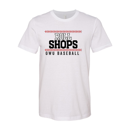 Adult Unisex OWU Roll Shops Baseball Graphic Short Sleeve Soft Tee - Ohio Wesleyan University