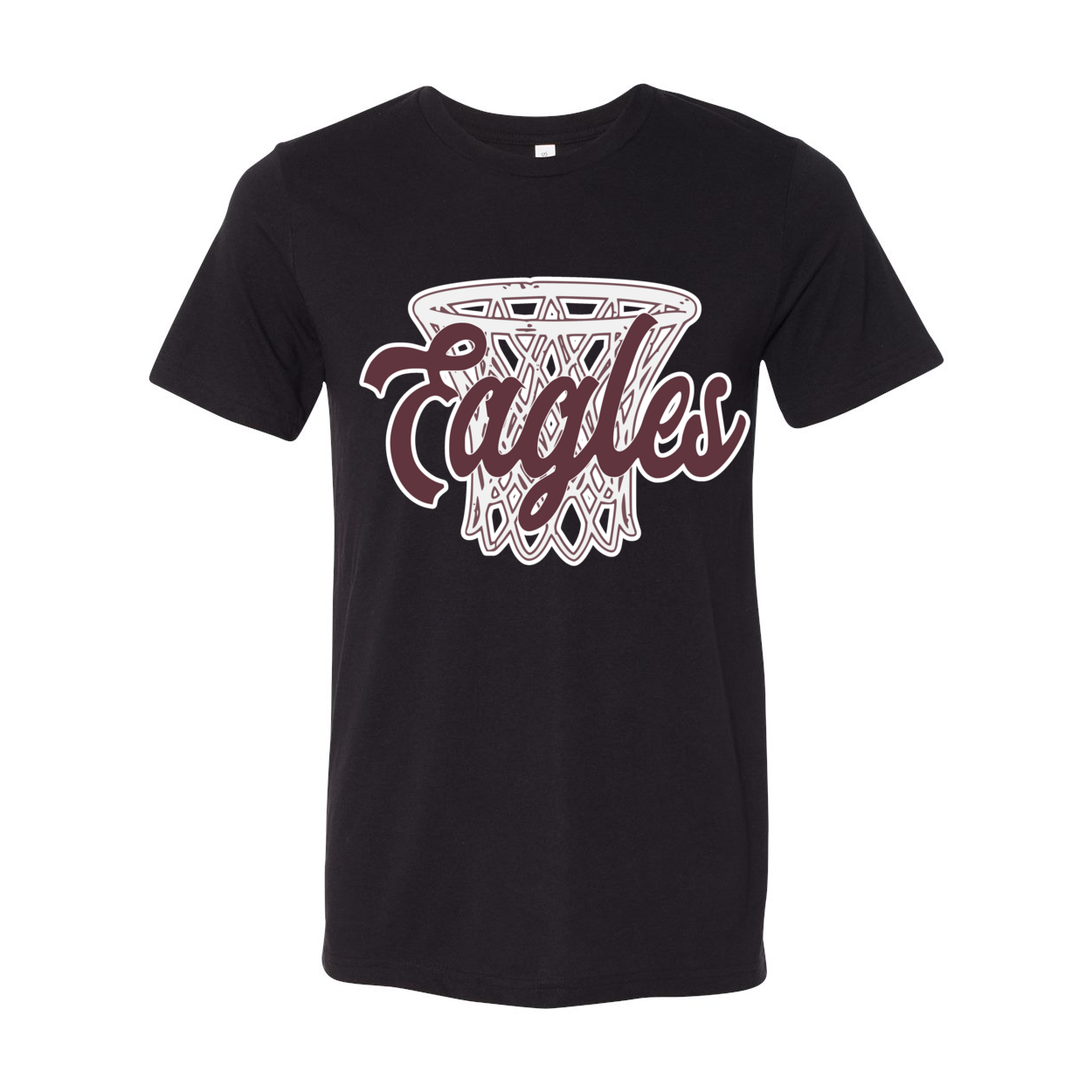 Adult Unisex Super Soft Vintage Eagles Hoops Basketball Short Sleeve Graphic Tee