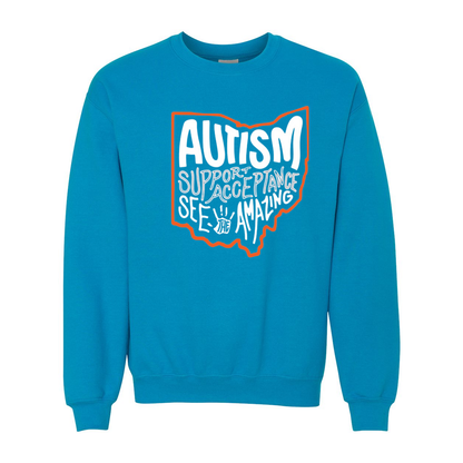 Adult Unisex "Autism See The Amazing" Bridgeway Graphic Crewneck Sweatshirt