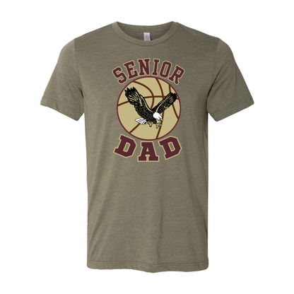 Adult Unisex Super Soft Senior Basketball Dad Short Sleeve Graphic Tee