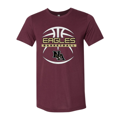 Adult Unisex Super Soft Eagles Fast-Break Basketball Short Sleeve Graphic Tee